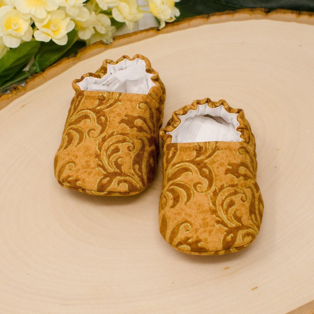 Gold Soft Sole Baby Shoes